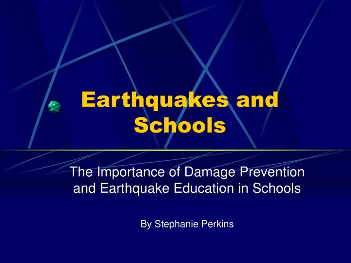 earthquakes and schools