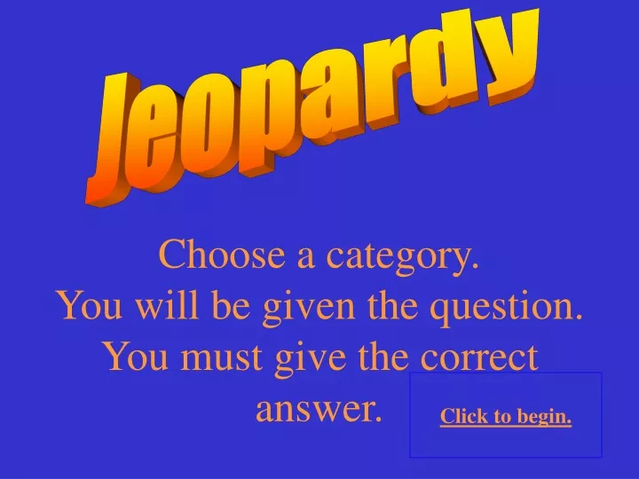 jeopardy