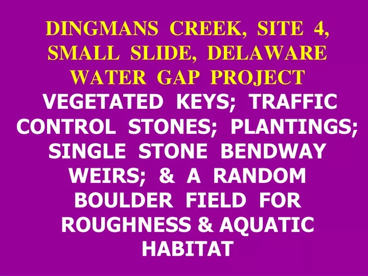 dingmans creek site 4 small slide delaware water