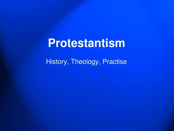 protestantism
