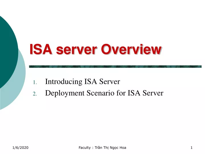 isa server overview
