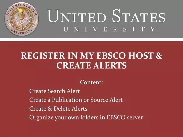 register in my ebsco host create alerts