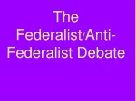 The Federalist / Anti-Federalist Debate