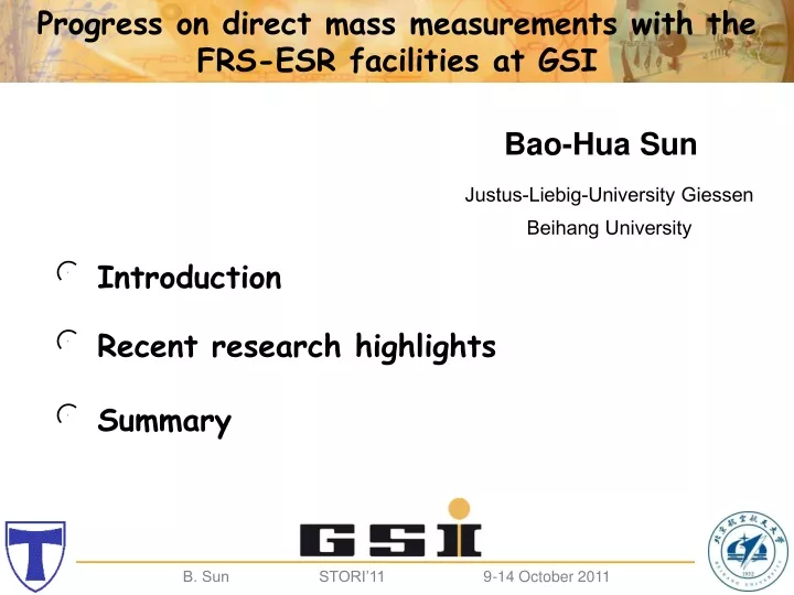 progress on direct mass measurements with