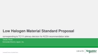 Low Halogen Material Standard Proposal