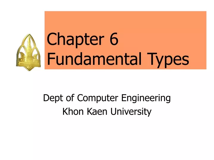 chapter 6 fundamental types