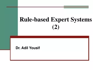 Rule-based Expert Systems (2)