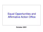 Department of Defence Equal Opportunities & Affirmative Action Office Report - slide 1