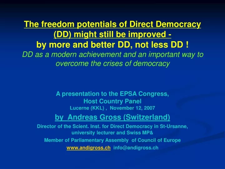 the freedom potentials of direct democracy