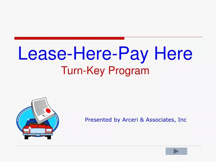 lease here pay here turn key program