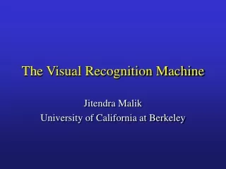 The Visual Recognition Machine