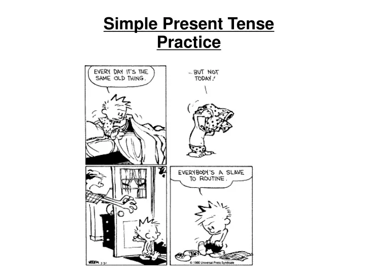simple present tense practice