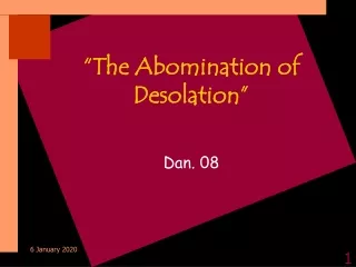 “The Abomination of Desolation”
