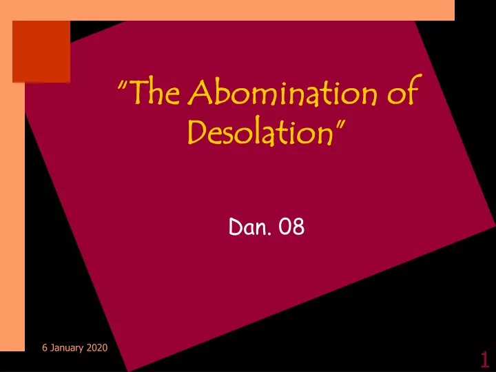 the abomination of desolation