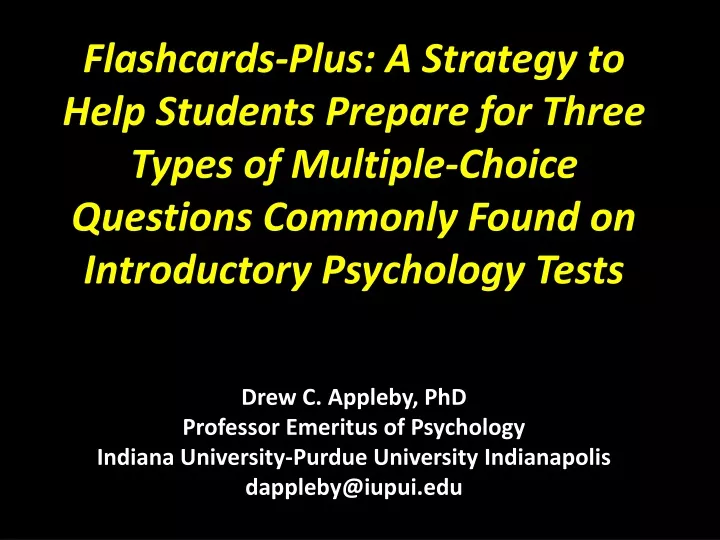 flashcards plus a strategy to help students