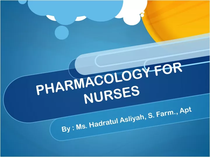 pharmacology for nurses