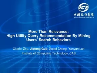 More Than Relevance: High Utility Query Recommendation By Mining Users' Search Behaviors