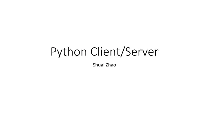 python client server