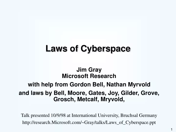 laws of cyberspace