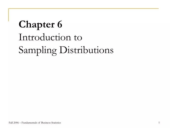 chapter 6 introduction to sampling distributions