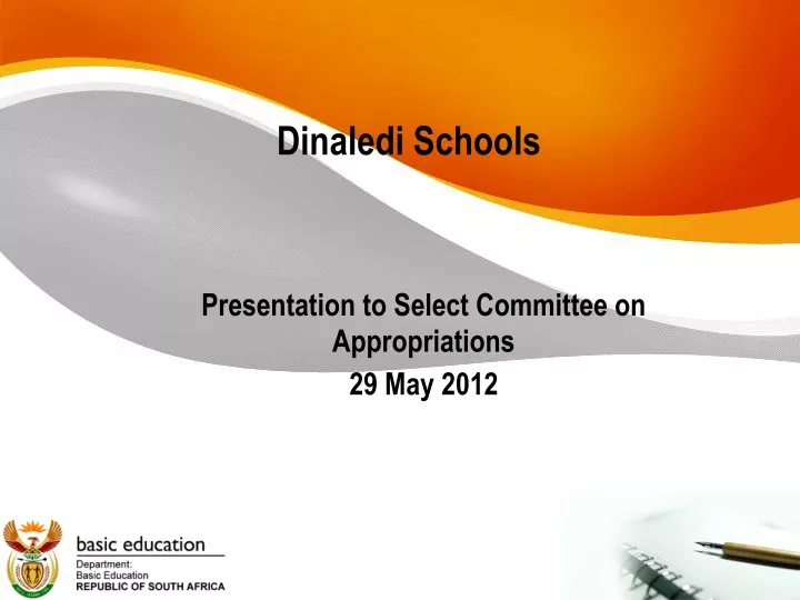 presentation to select committee on appropriations 29 may 2012