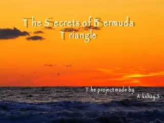The Secrets of Bermuda Triangle