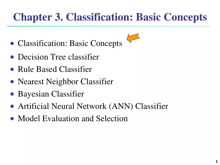 chapter 3 classification basic concepts