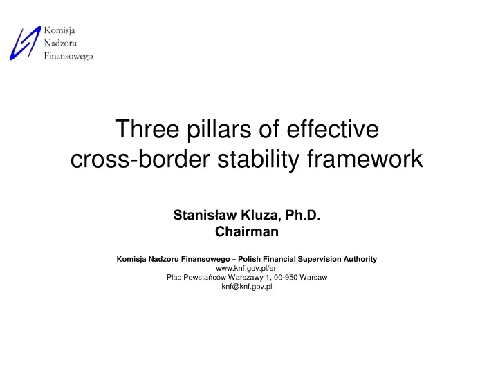 three pillars of effective c ross border