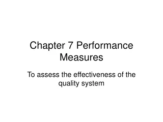 Chapter 7 Performance Measures