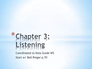 Chapter 3: Listening