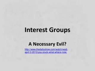 Interest Groups