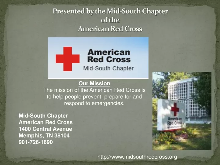 presented by the mid south chapter of the american red cross
