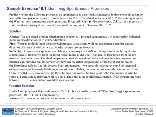 Sample Exercise 19.1  Identifying Spontaneous Processes