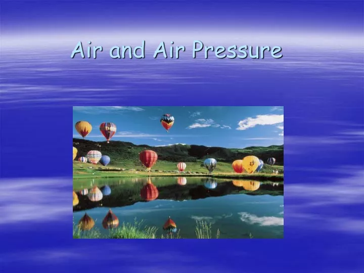 air and air pressure