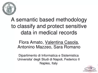 A semantic based methodology to classify and protect sensitive data in medical records
