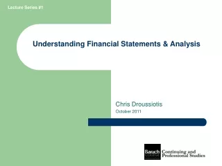 Understanding Financial Statements &amp; Analysis