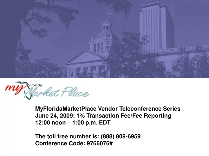 myfloridamarketplace vendor teleconference series