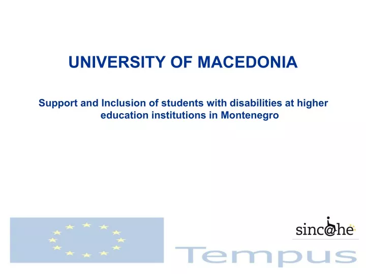 university of macedonia support and inclusion