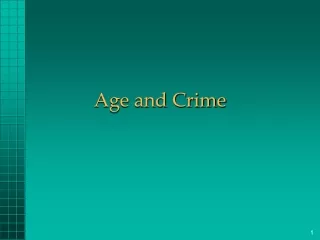 Age and Crime