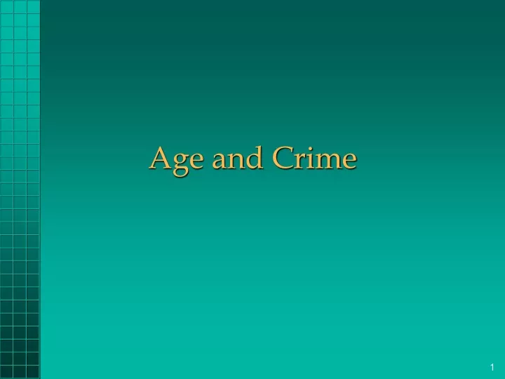 age and crime