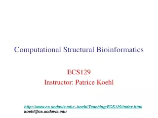 Computational Structural Bioinformatics