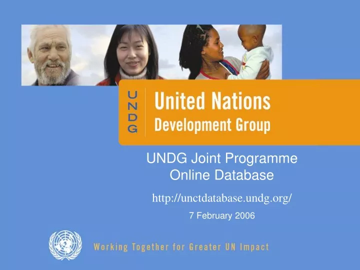 undg joint programme online database http