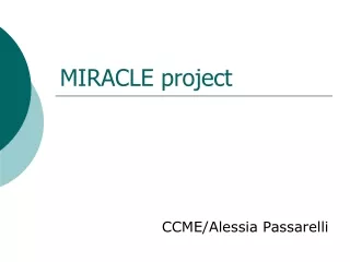 MIRACLE project
