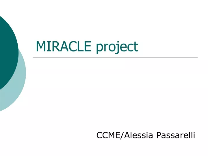 miracle project