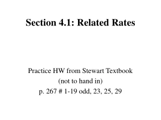 Section 4.1: Related Rates