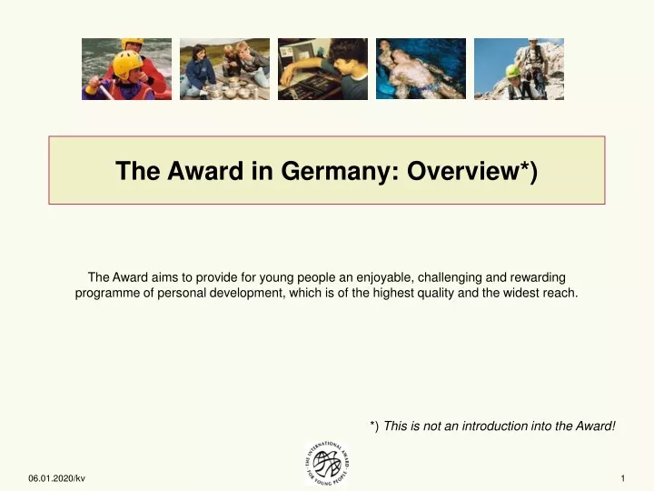 the award in germany overview