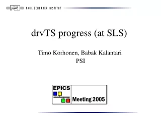 drvTS progress (at SLS)