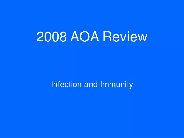 2008 aoa review