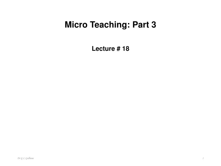 micro teaching part 3