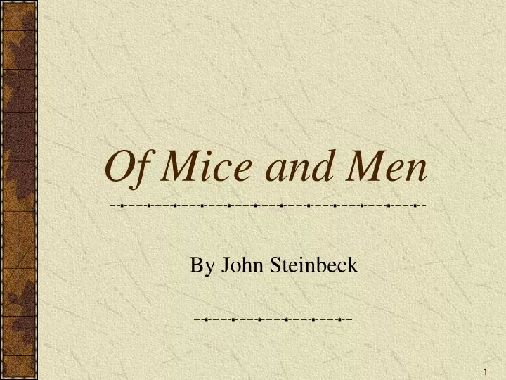 of mice and men